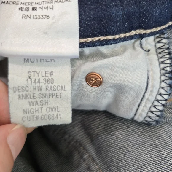 EUC Mother Rascal Ankle Snippet in Night Owl 28 - Picture 8 of 15